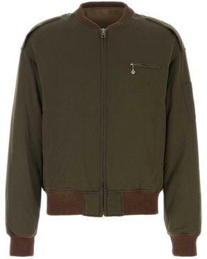 Visvim Wool Blend Gunner Down Jacket - Green