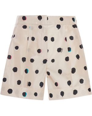Fendi Polka Dot Moth Shorts - Natural