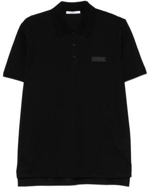 Givenchy Paris Gros Grain Cotton Polo - Black