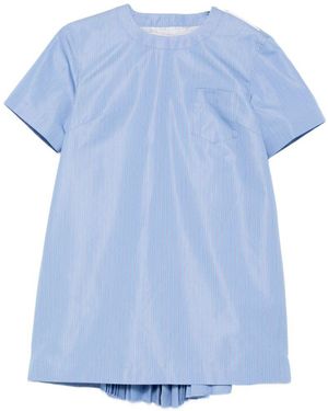 Sacai Cotton Mini Dress - Blue