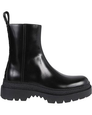 Bottega Veneta Boot With Logo - Black