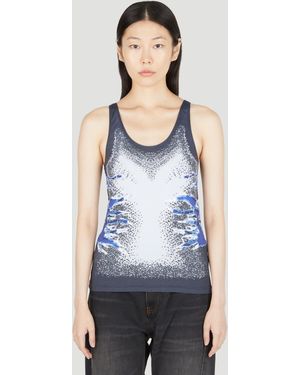 Y. Project Y/Project Whisker Print Tank Top - Blue