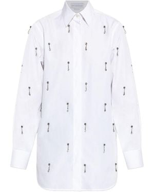 Stella McCartney Shirt With Shimmering Appliqués - White