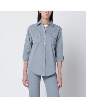 A.P.C. Bluegrey Cotton Shirt