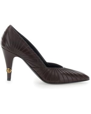 Versace Gianni Pump Leather Leather Pumps For - Brown