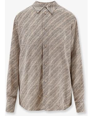 Balenciaga All Over Print Silk Shirt - Gray