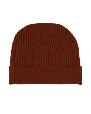 Etro Chic Logo Beanie Hat - Brown
