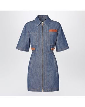 Fendi Chambray Dress - Blue
