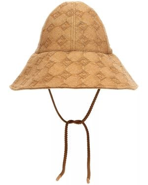 Fendi Ff Canvas Hat - White