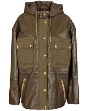Celine Lambskin Parka - Green