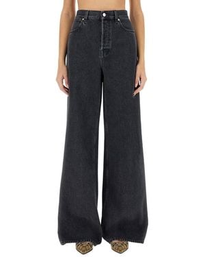 Gucci Wide Leg Denim Pants - Black
