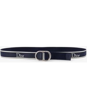 Dior Dior Nylon Belt With Embroidered Logo - White