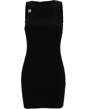 Coperni Mini Dress With Cut-Out And Logo Detail - Black