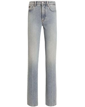 Dolce & Gabbana Low-Rise 5-Pocket Jeans - Gray