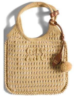 Miu Miu Neutrals Tote Bags - Metallic