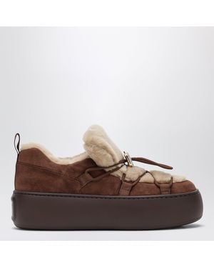 Roger Vivier Viv' Up Suede Ankle Boot - Brown