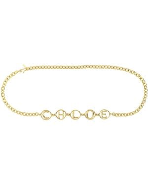 Chloé Chloé 'Chloé Script' Jewel Belt - Metallic