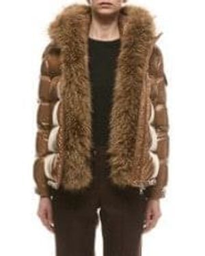 Moncler Coats - Brown