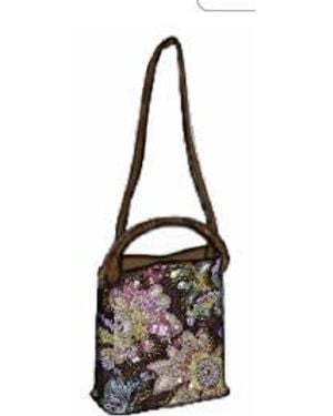 Dries Van Noten Compact Shoulder Bag With Embroidered Bead And Sequin Floral Motifs - White