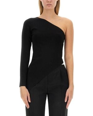 Alexander Wang Asymmetrical Slim Fit Top - Black
