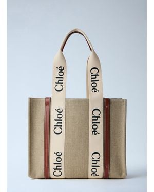 Chloé Chloé Medium Woody Tote Bag - Blue