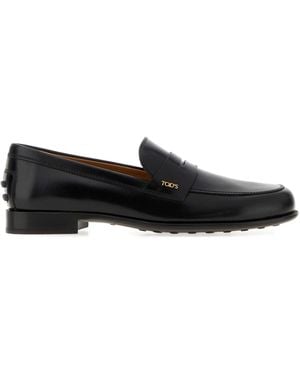 Tod's Leather Loafers - Black
