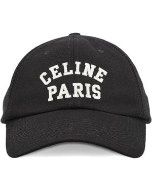 Celine Logo Baseball Cap - Black