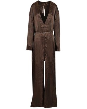 Rick Owens Long-Sleeved Jumpsuit - Brown