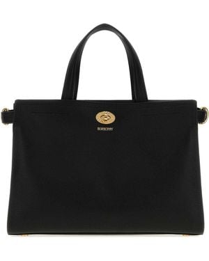 Burberry Leather Small Cotswolds Handbag - Black