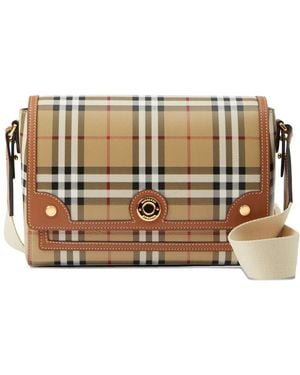 Burberry Checked Crossbody Bag - Brown