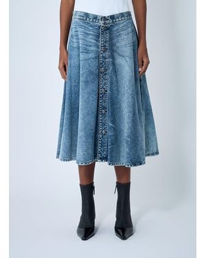 DIESEL De-Annet-Fsh Midi Skirt - Blue