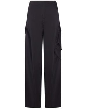 Alaïa Taffeta Cargo Pants - Blue