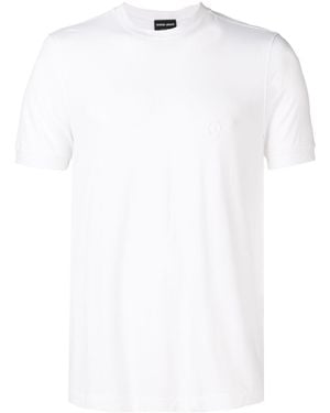 Giorgio Armani Stretch Viscose Jersey Crew Neck T-Shirt - White