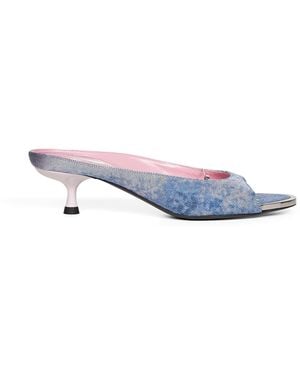 DIESEL Denim D-Diam's-Sa-40 Mules - White