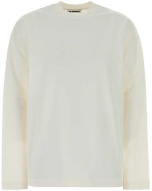 Jil Sander T-Shirt Cn Ls Pnt - White