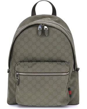 Gucci Gg Fabric Backpack - Gray