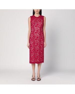 P.A.R.O.S.H. Lace Midi Dress - Red