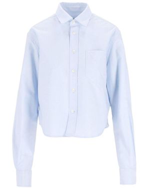 Ami Paris Ami De Coeur Cotton Shirt - Blue
