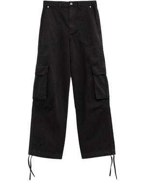 Loewe Cotton Cargo Pants - Black