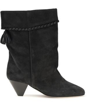 Isabel Marant Draped Suede Boots - Black