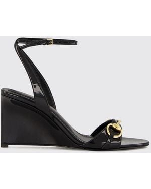 Gucci High Wedge Sandals - White