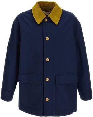 Marni Cotton Gabardine Parka - Blue