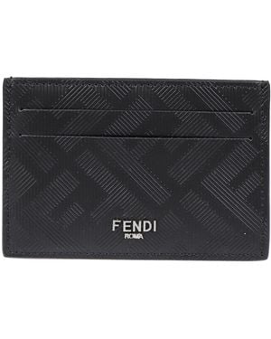 Fendi Porta Carte Di Credito Slim Shadow - Black
