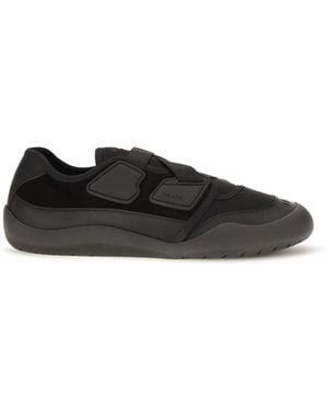 Prada Speedrock Leather And Mesh Sneakers - Black