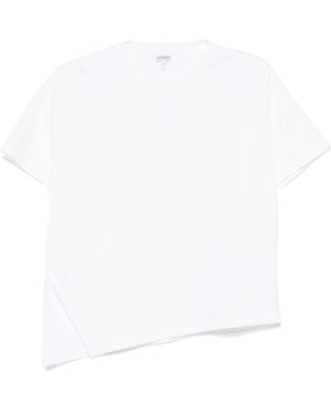 Loewe Asymmetric Cotton T-Shirt - White