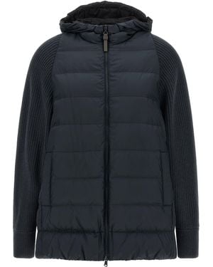 Brunello Cucinelli 'Shiny Zipper Pull' Down Jacket - Black