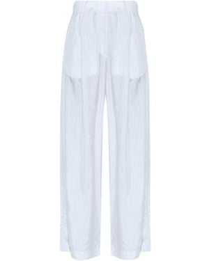 Dries Van Noten Pila Wide-Leg Pants - White
