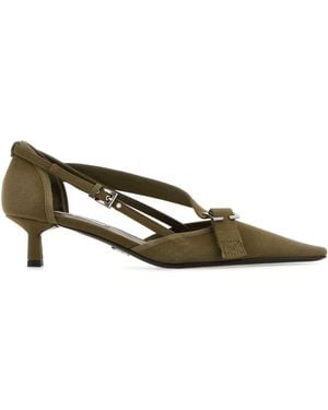 Prada Army Canvas Pumps - Green