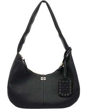 Ganni Medium Hobo Bag - Black