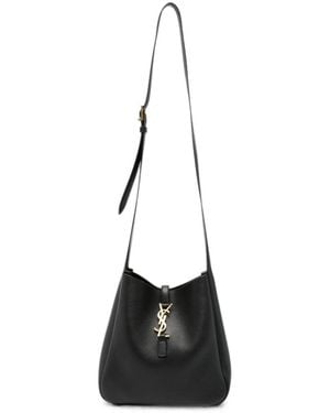 Saint Laurent Le 5 À 7 Leather Crossbody Bag - Black